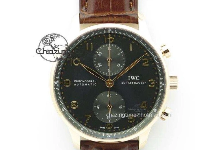 MIROTIME 0209 Portuguese Real PR IW500126 ZF 1:1 Best Edition Grey Red Dial On Black Leather Strap A52010 V Resilient 7333